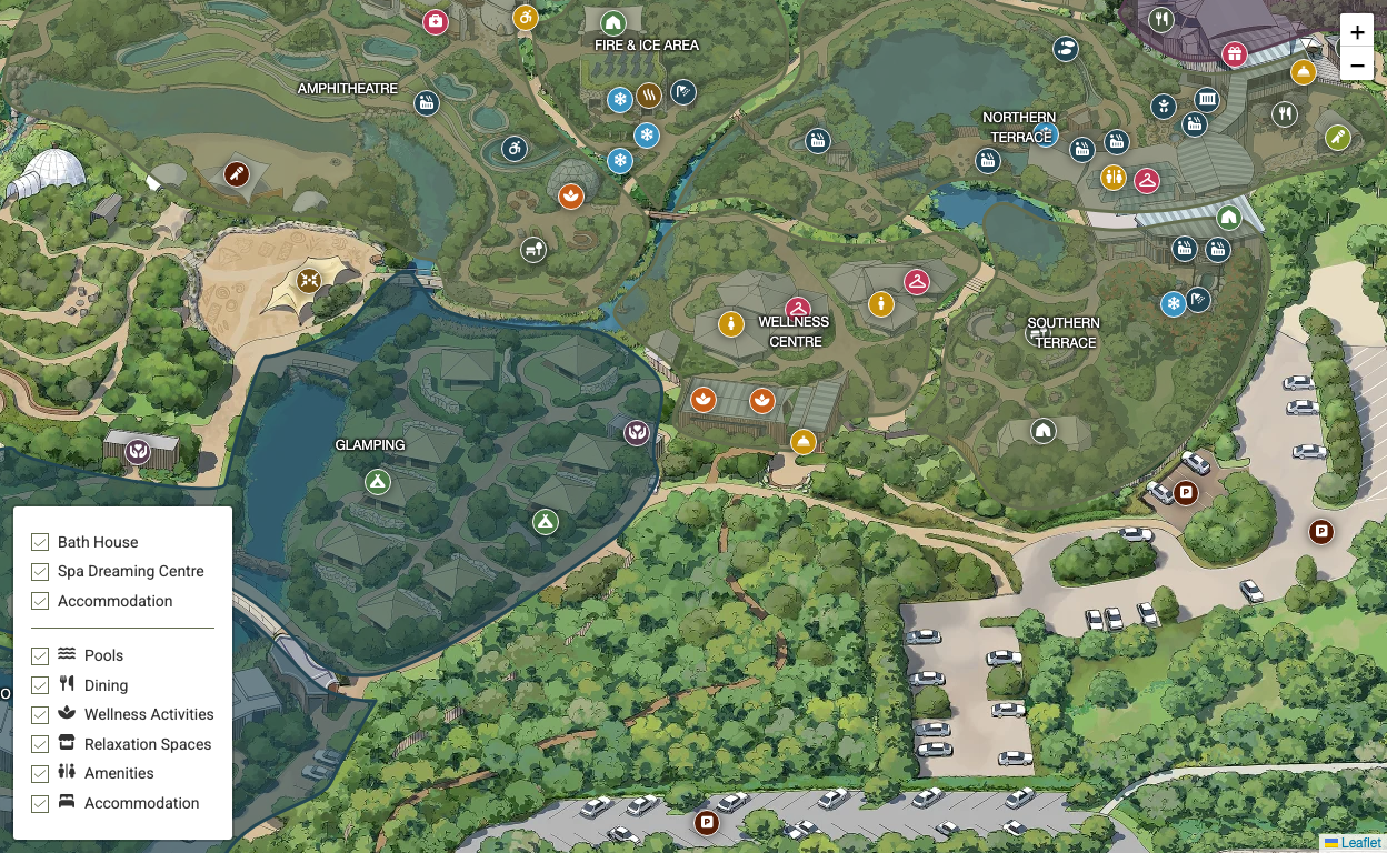 Interactive map of Peninsula Hot Springs